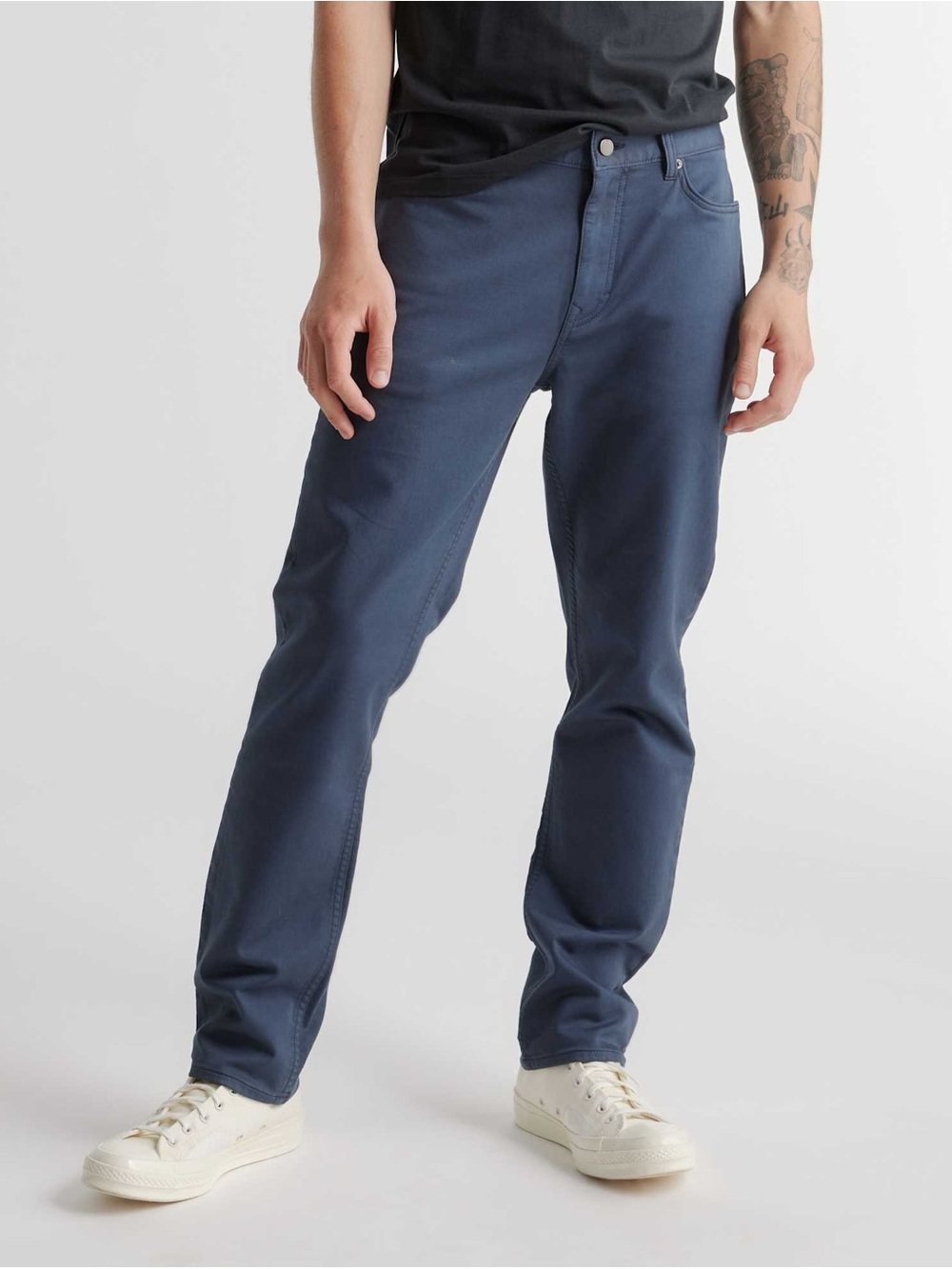 Quince Mens 36x34 Comfort Stretch Traveler 5-pocket Pants Athletic Tapered Blue